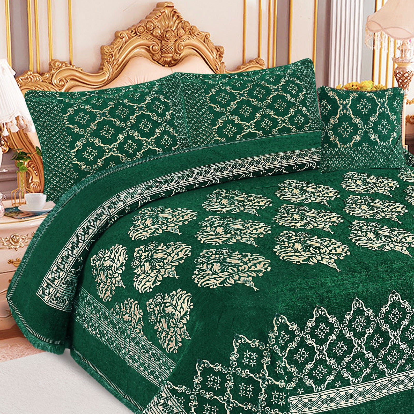 4pcs Velvet jecard Bedsheet Set MS-49
