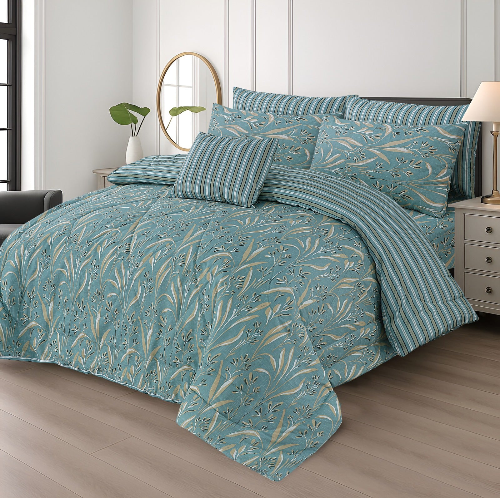 Cotton 7pc Comforter Set S-62