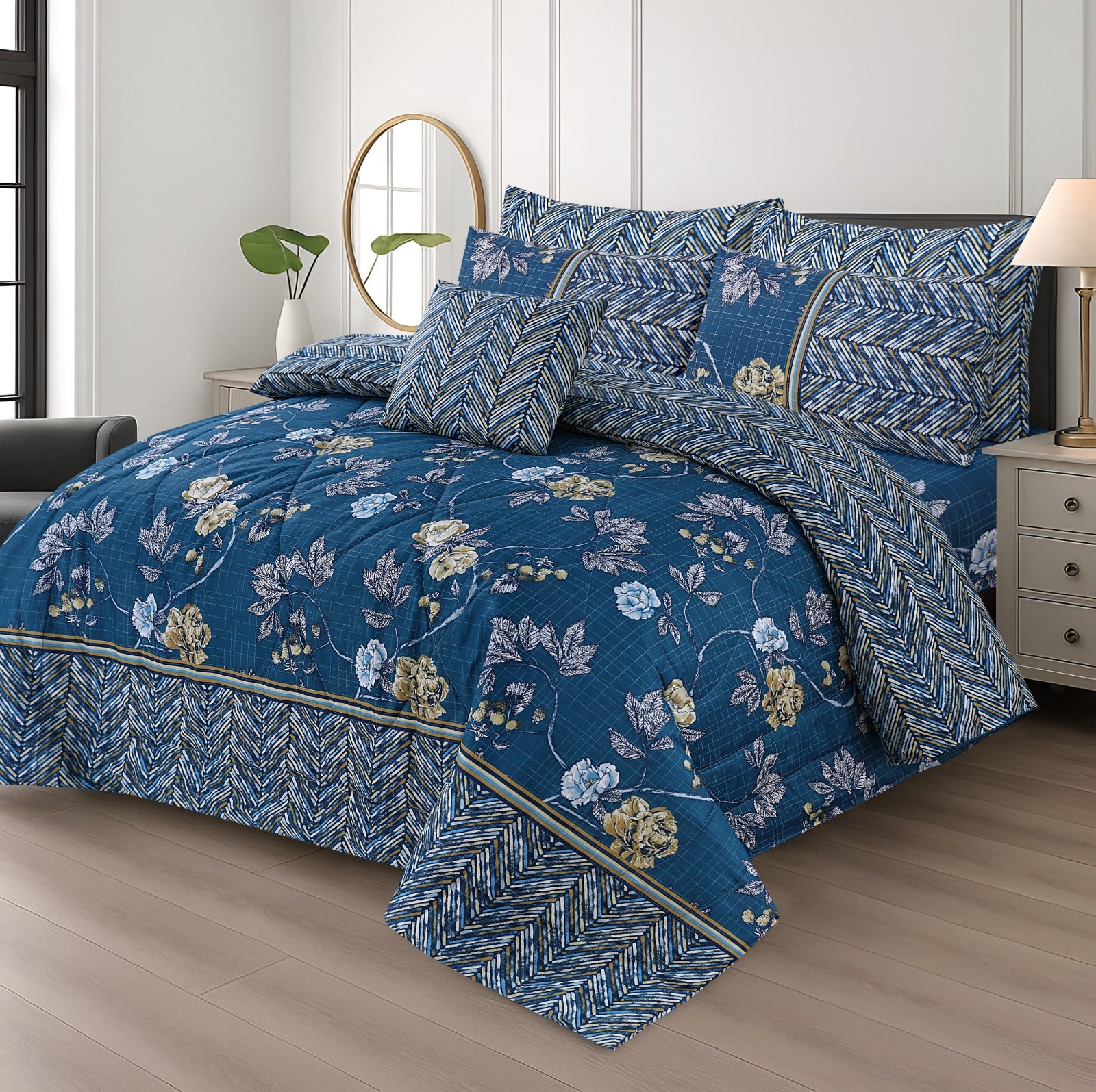 Cotton 7pc Comforter Set S-61