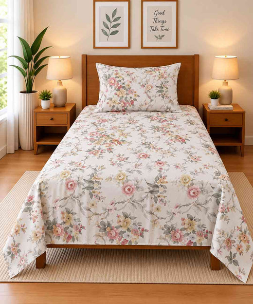 Single Bedsheet Pure Cotton D-773