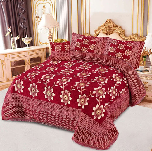 4pcs Velvet jecard Bedsheet Set MS-57