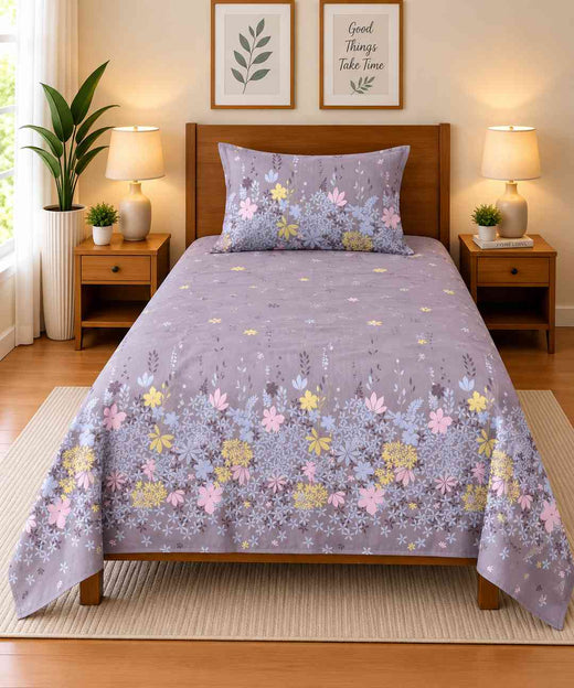 Single Bedsheet Pure Cotton D-772