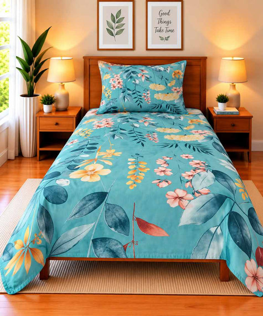 Single Bedsheet Pure Cotton D-758