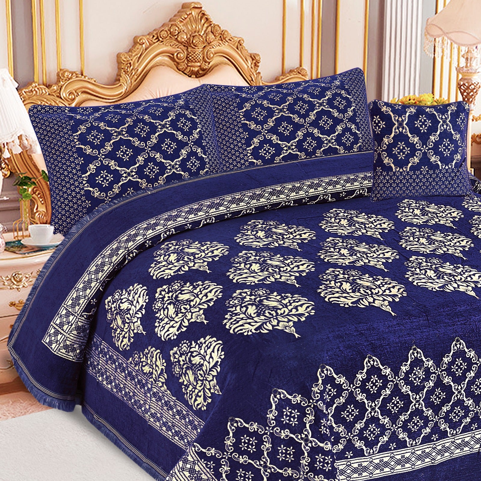 4pcs Velvet jecard Bedsheet Set MS-51