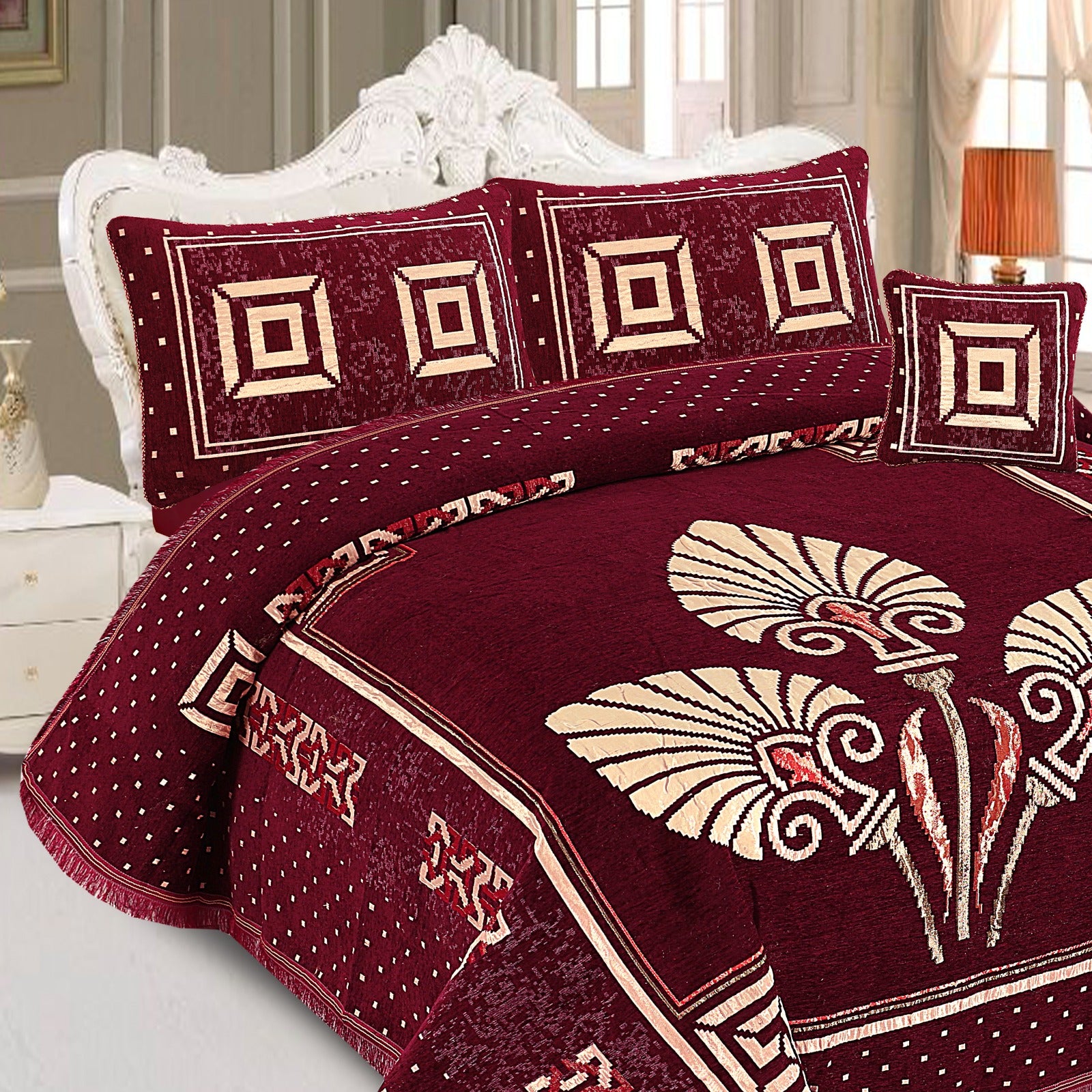 Pcs Velvet jecard Bedsheet Set MS-43