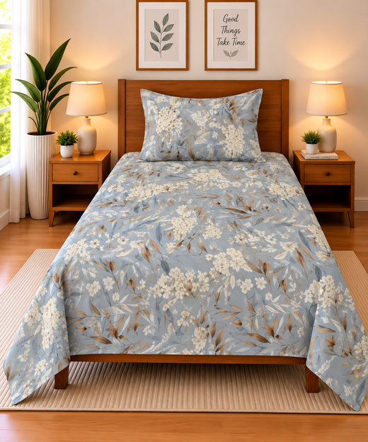 Single Bedsheet Pure Cotton D-762