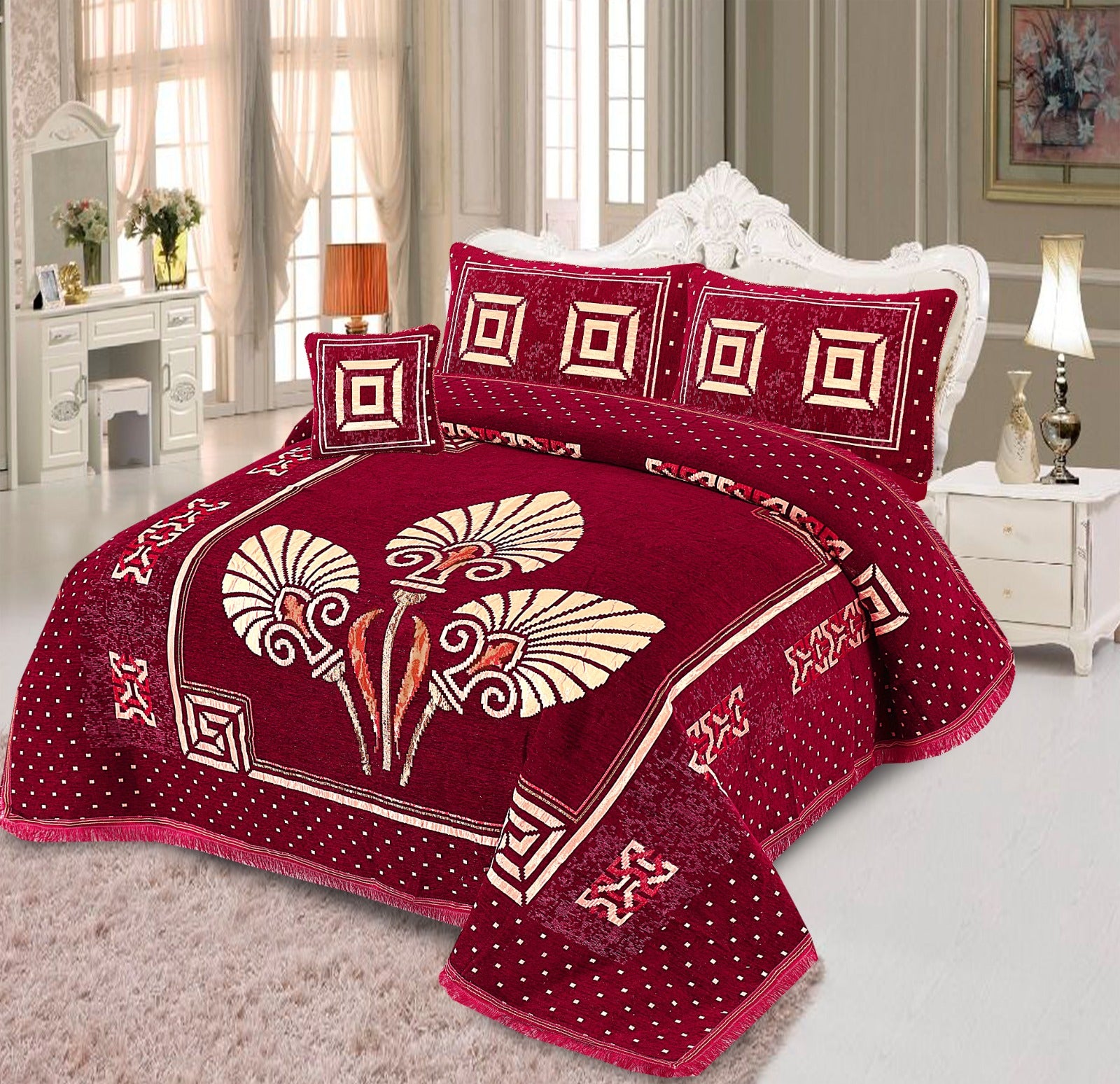 4pcs Velvet jecard Bedsheet Set MS-45