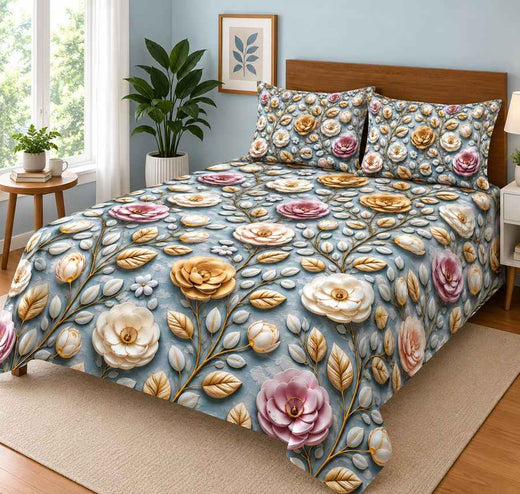 3D Digital Printed Cotton Bedsheets WF-573