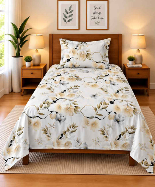 Single Bedsheet Pure Cotton D-767