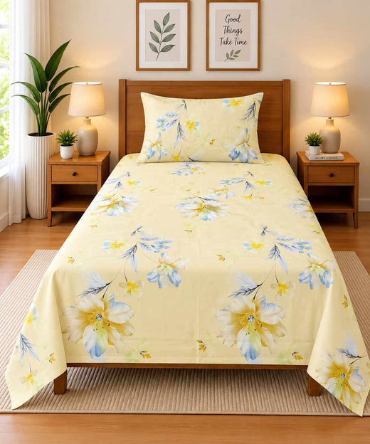 Single Bedsheet Pure Cotton D-755