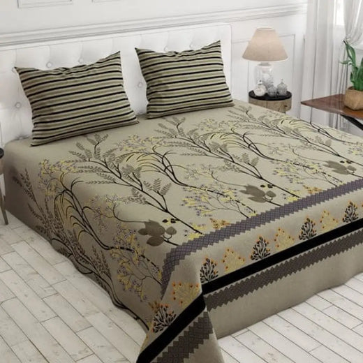 Pure Cotton 3pc Bedsheet Set  WF-183