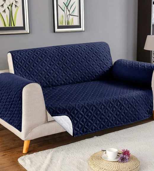 Ultrasonic Cotton Quilted Sofa Cover﹙ Blue﹚