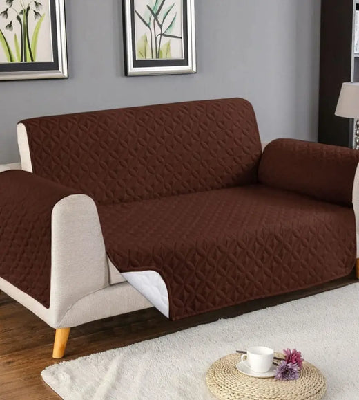 Ultrasonic Cotton Quilted Sofa Cover﹙ Brown﹚