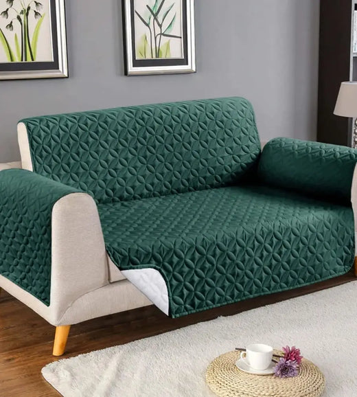 Ultrasonic Cotton Quilted Sofa Cover﹙ Green﹚