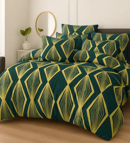 Winter Quilt/Razai Set WR-2504 Pure cotton (Heavy polyester Filling)