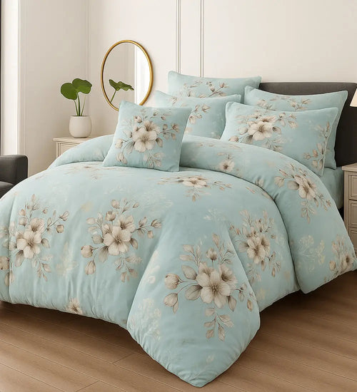 Winter Quilt/Razai Set WR-2510 Pure cotton (Heavy polyester Filling)