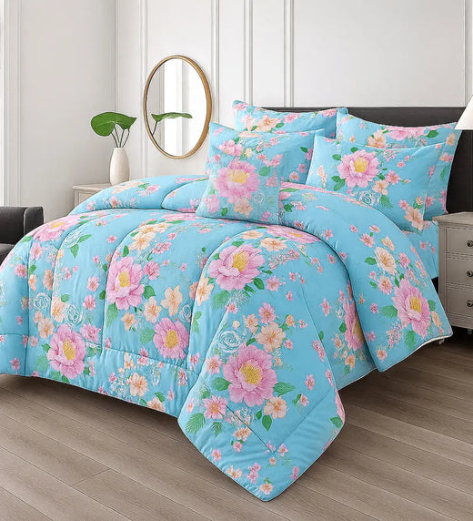 Winter Quilt/Razai Set WR-2513 Pure cotton (Heavy polyester Filling)