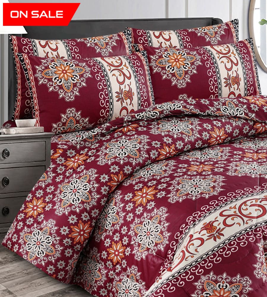 Winter Vicky Razai Set 6 Pcs Wr-2452 (Heavy Polyester Filling) Quilts & Comforters
