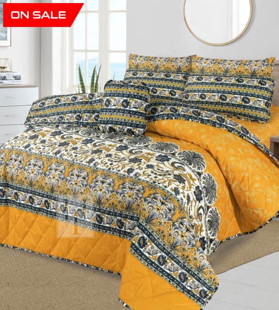 Yellow Bell Comforter Set 7 Pcs D-855. Quilts & Comforters